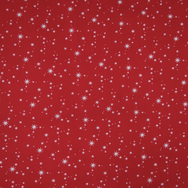 Christmas Polycotton TWINKLE TWINKLE - RED